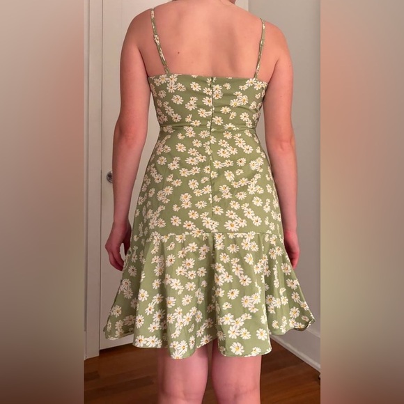 Floral Spaghetti Strap Dress with Cute Front Tie - Picture 6 of 6